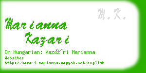 marianna kazari business card